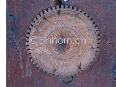 Schlussscheibe aus Holz